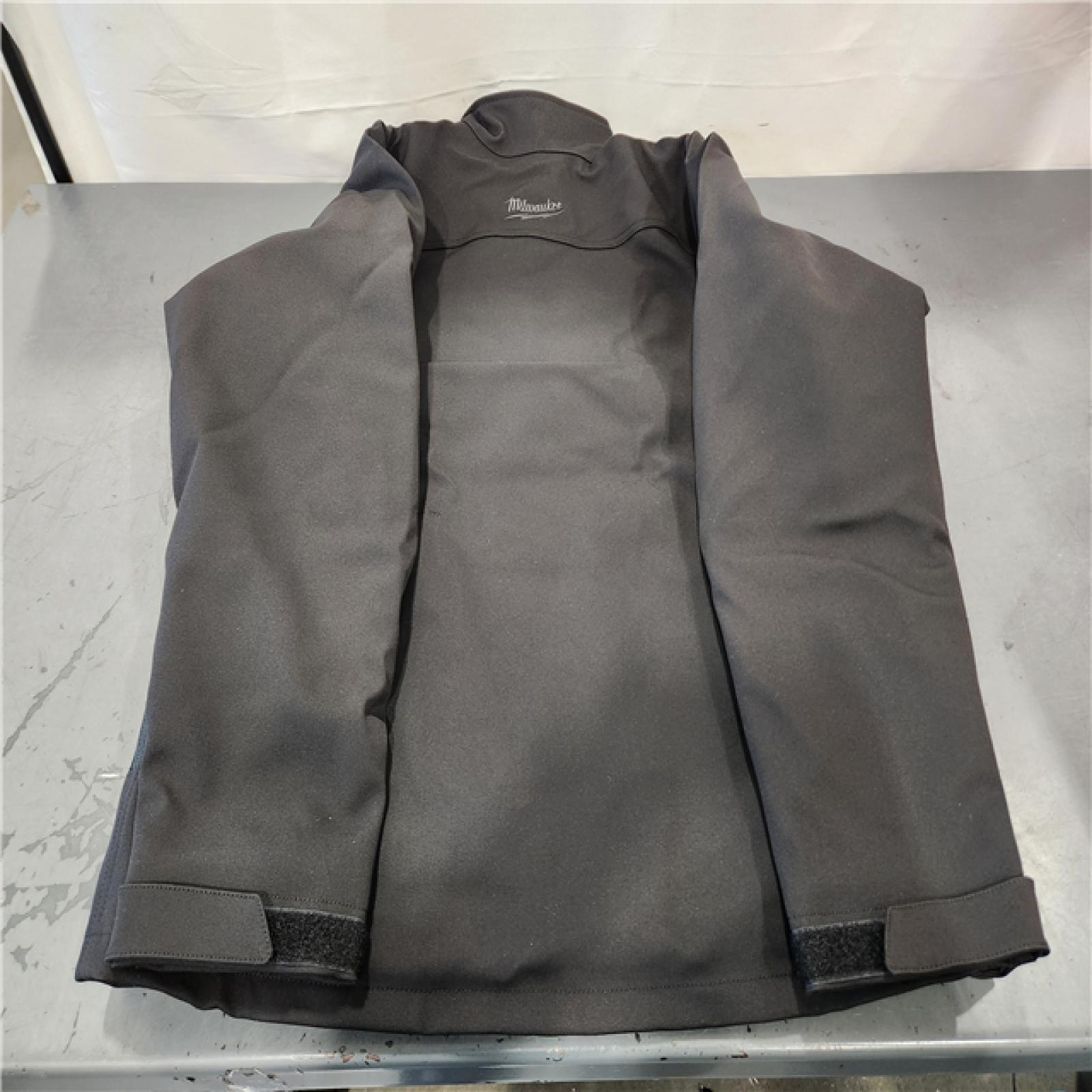 AS-IS- Milwaukee Men's Large 12-Volt Lithium-Ion Cordless Tough Shell Black Heated Jacket with (1) 3.0 Ah Battery and Charger