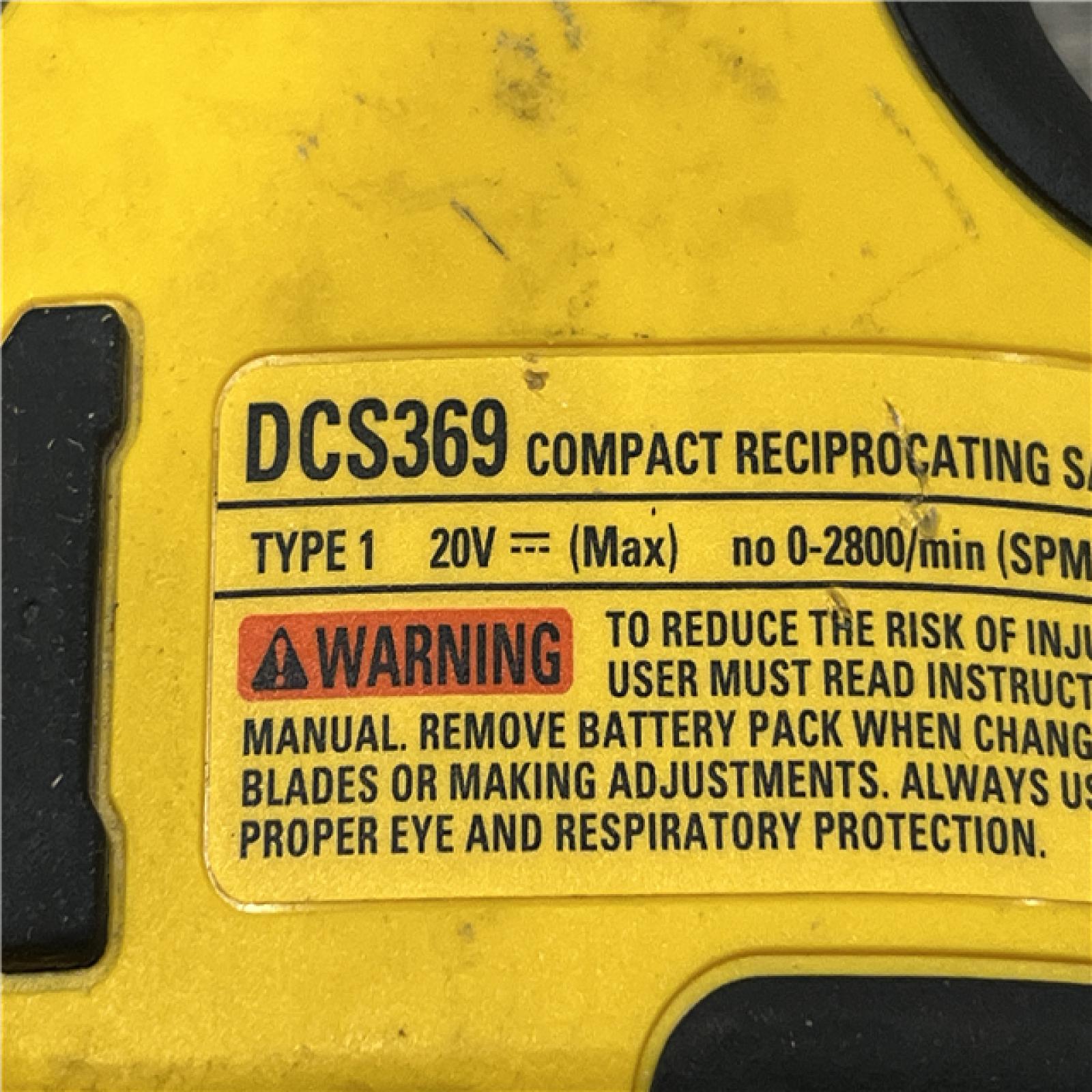 AS-IS DEWALT ATOMIC 20V MAX Cordless Brushless Compact Reciprocating Saw (Tool Only)