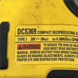 AS-IS DEWALT ATOMIC 20V MAX Cordless Brushless Compact Reciprocating Saw (Tool Only)