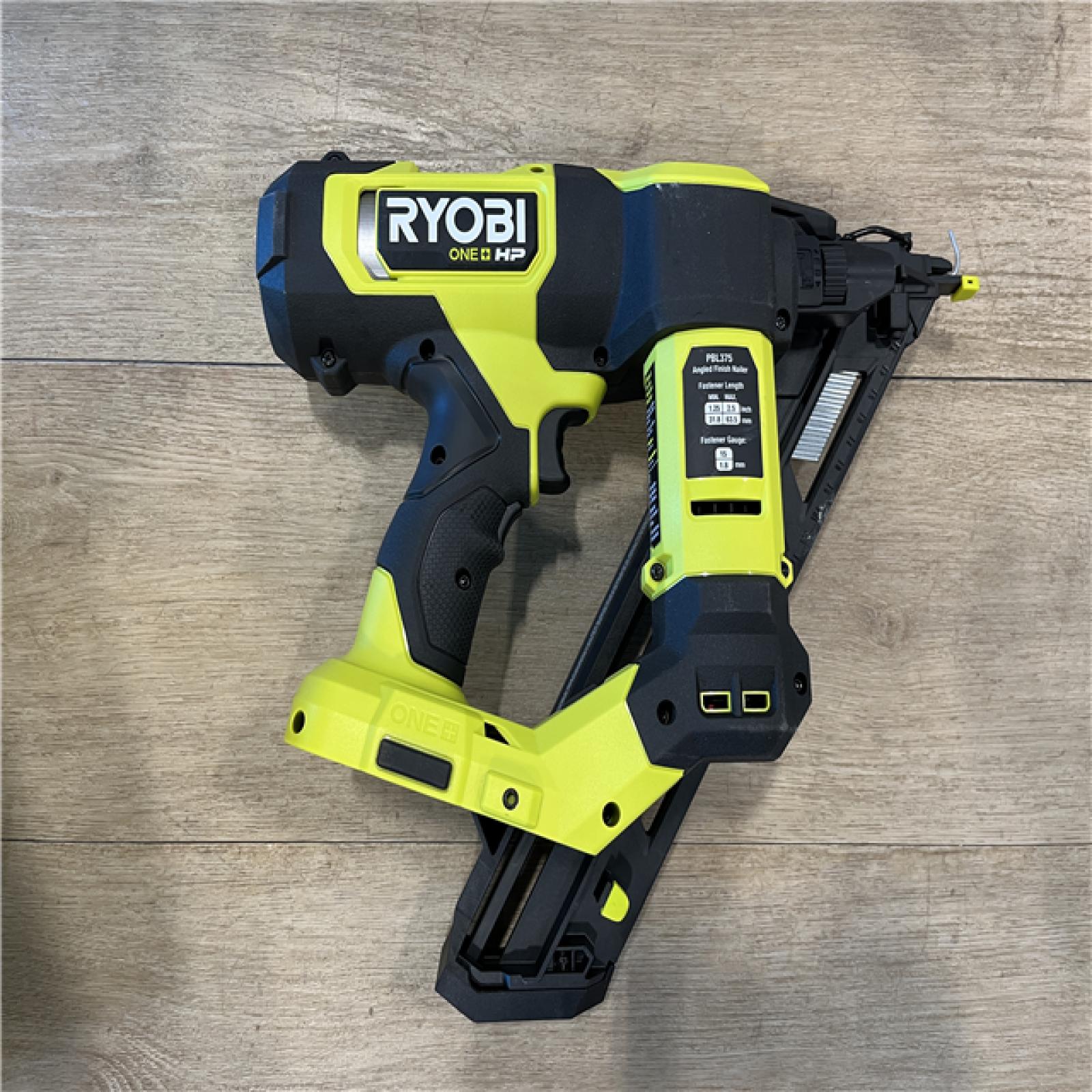AS-IS RYOBI ONE+ HP 18V Brushless Cordless 15-Gauge 34° Angled Finish Nailer (Tool Only)