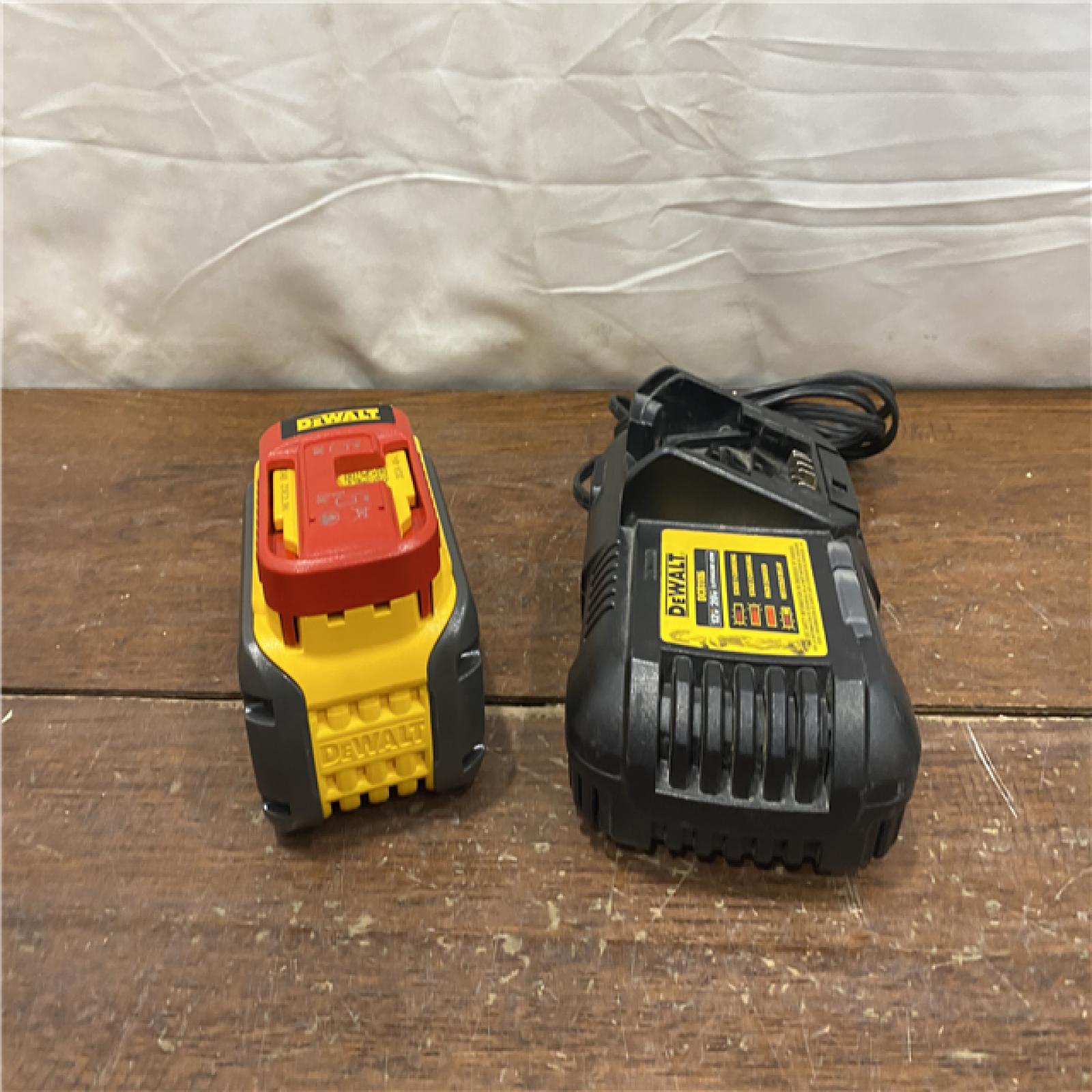 AS-IS DEWALT FLEXVOLT 20V/60V MAX Lithium-Ion 6.0Ah Battery Pack with 6 Amp Output Charger