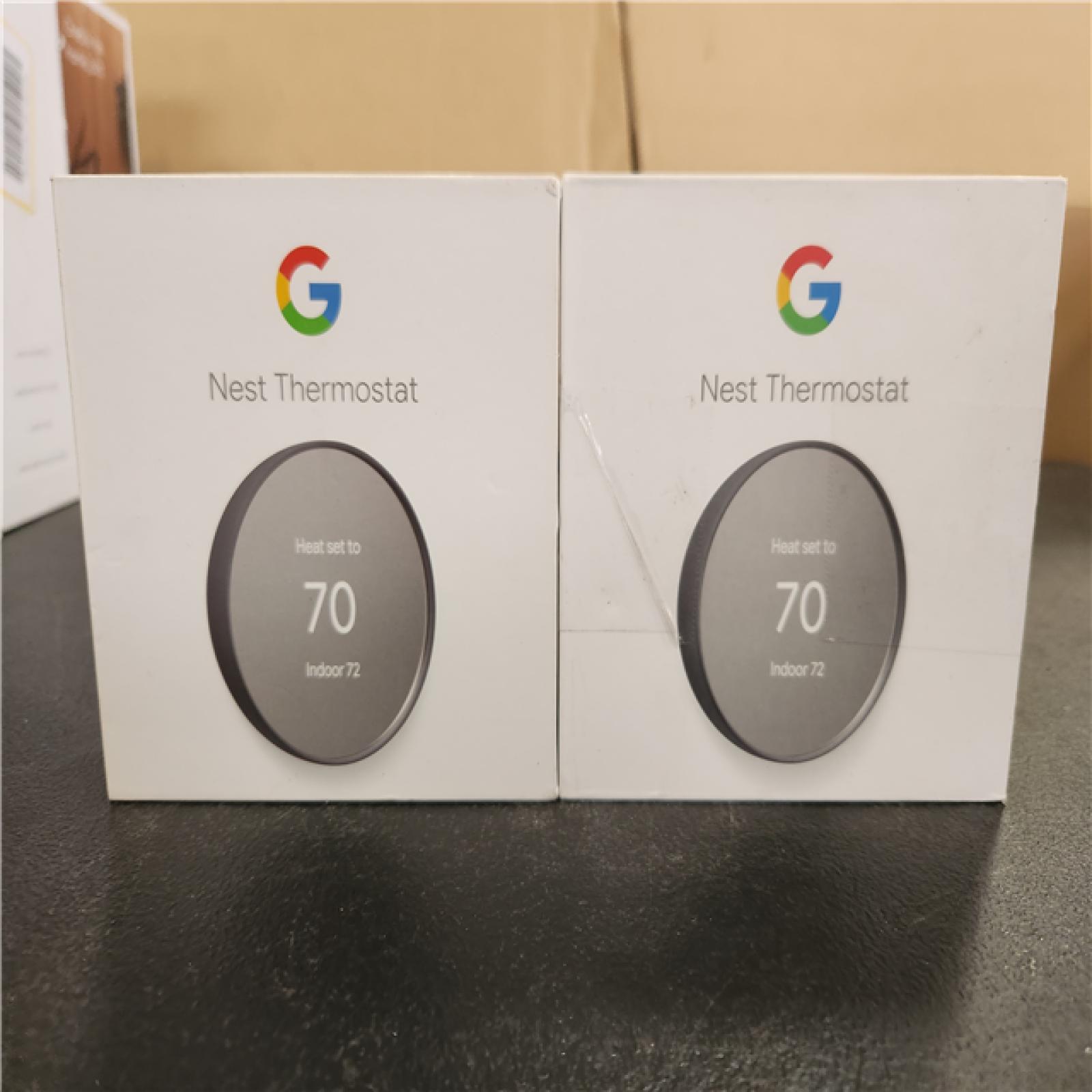 Phoenix AS-IS Google Nest Thermostat - Smart Programmable Wi-Fi Thermostat - (2-Pack)
