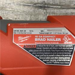 AS-IS Milwaukee  FUEL 12-Volt Lithium-Ion Brushless Cordless 18-Gauge 1-1/2 in. Compact Brad Nailer (Tool Only)