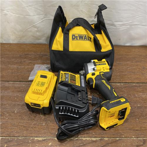 AS-IS ATOMIC 20V MAX Lithium-Ion Brushless Cordless 1/2 in. Variable Speed Impact Wrench Kit with 5 Ah Battery and Charger