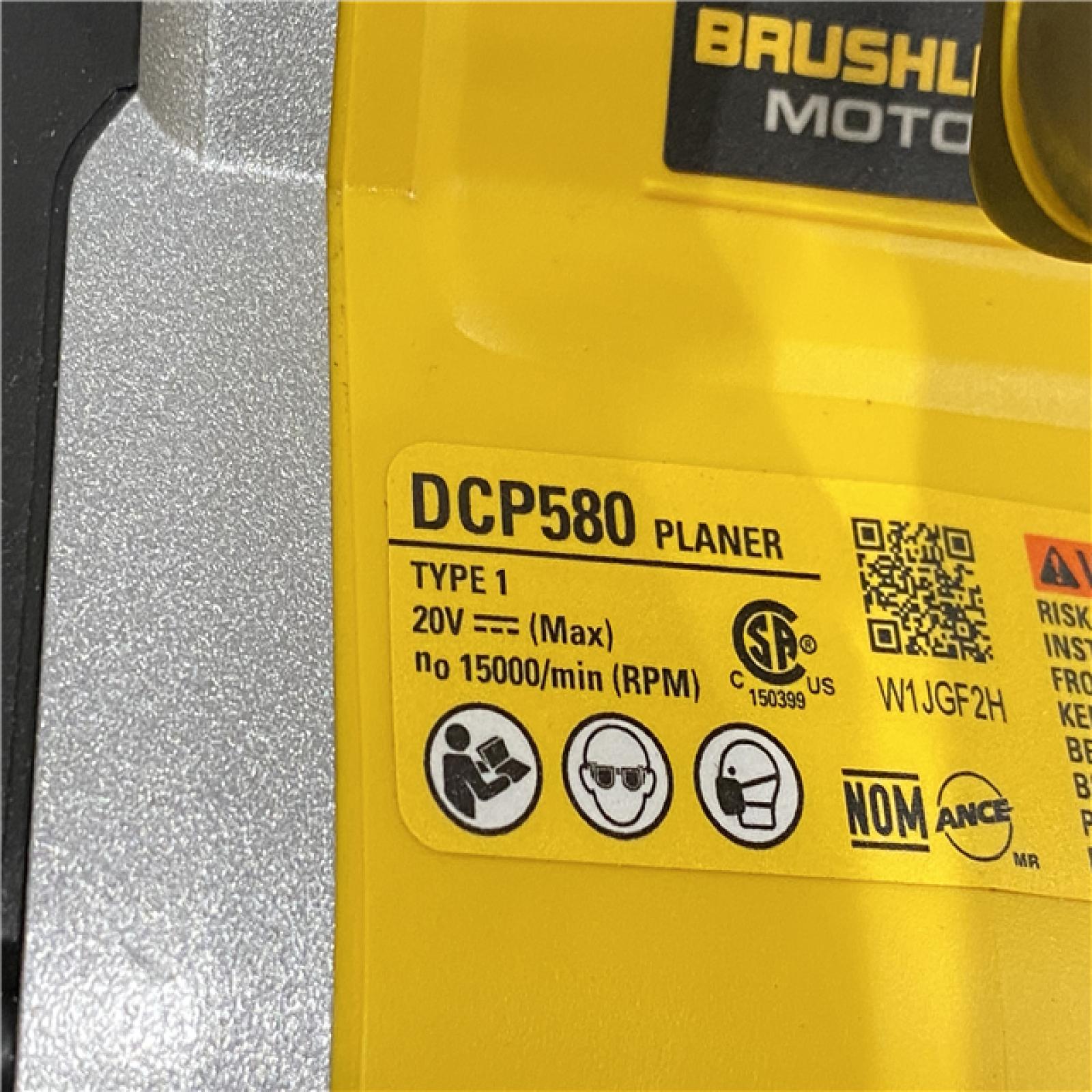 AS-IS DEWALT 20V MAX XR Cordless Brushless 3-1/4 in. Planer (Tool Only)