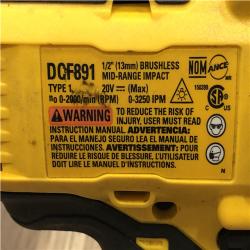 AS-IS DEWALT 20V MAX XR Cordless 1/2 in. Impact Wrench (Tool Only)