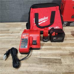 HOUSTON LOCATION - AS-IS (APPEARS LIKE NEW) Milwaukee FUEL 18V Cordless Mid Torque 1/2 in. Impact Wrench w/ M12 FUEL 3/8 in. Ratchet & Battery/Charger Combo Kit