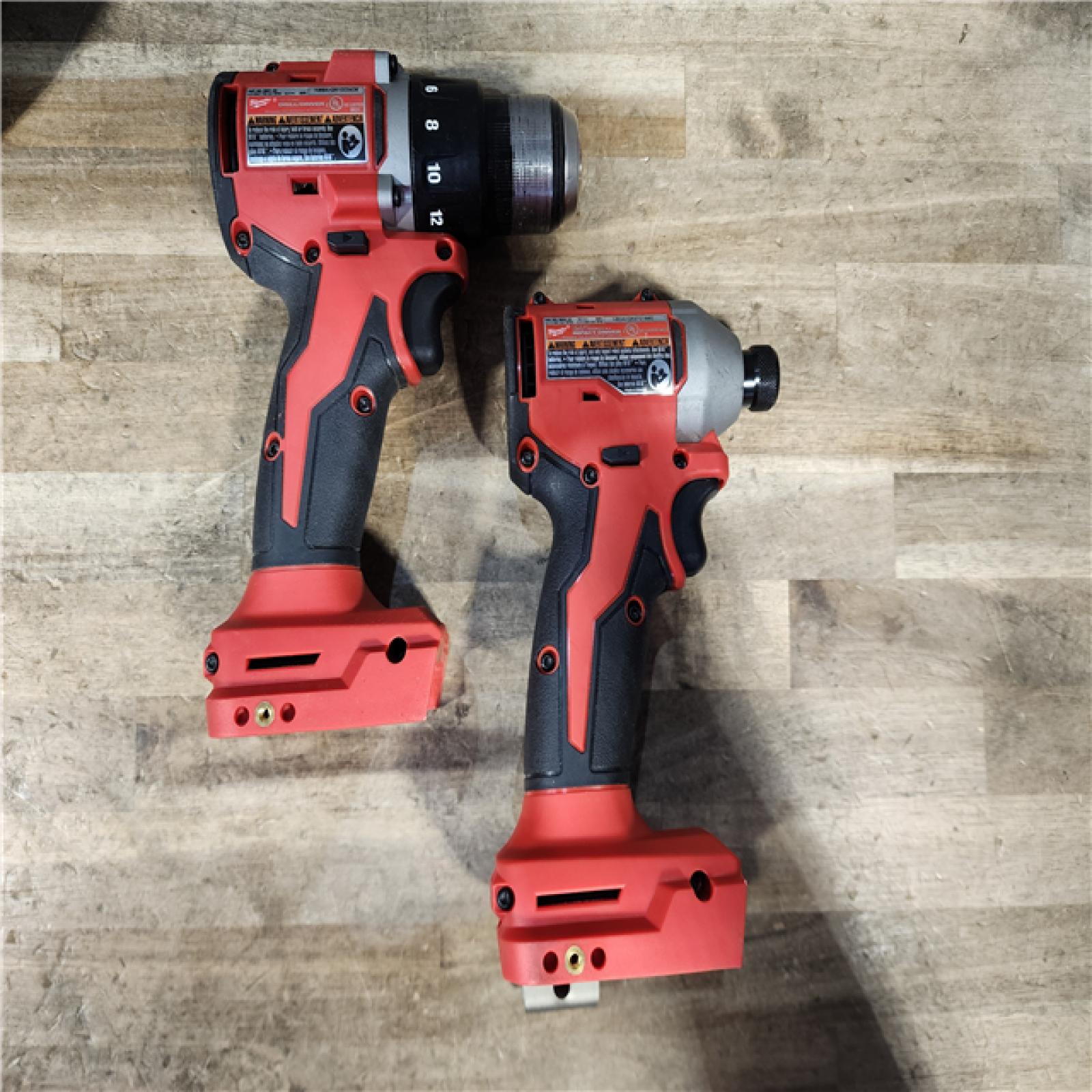 HOUSTON LOCATION - AS-IS Milwaukee M18 18V Lithium-Ion Brushless Cordless Compact Drill/Impact Combo Kit (2-Tool) W/(2) 2.0 Ah Batteries  Charger & Bag