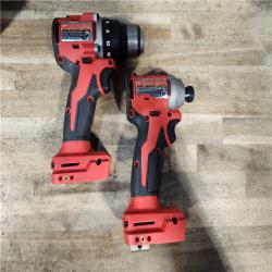 HOUSTON LOCATION - AS-IS Milwaukee M18 18V Lithium-Ion Brushless Cordless Compact Drill/Impact Combo Kit (2-Tool) W/(2) 2.0 Ah Batteries  Charger & Bag