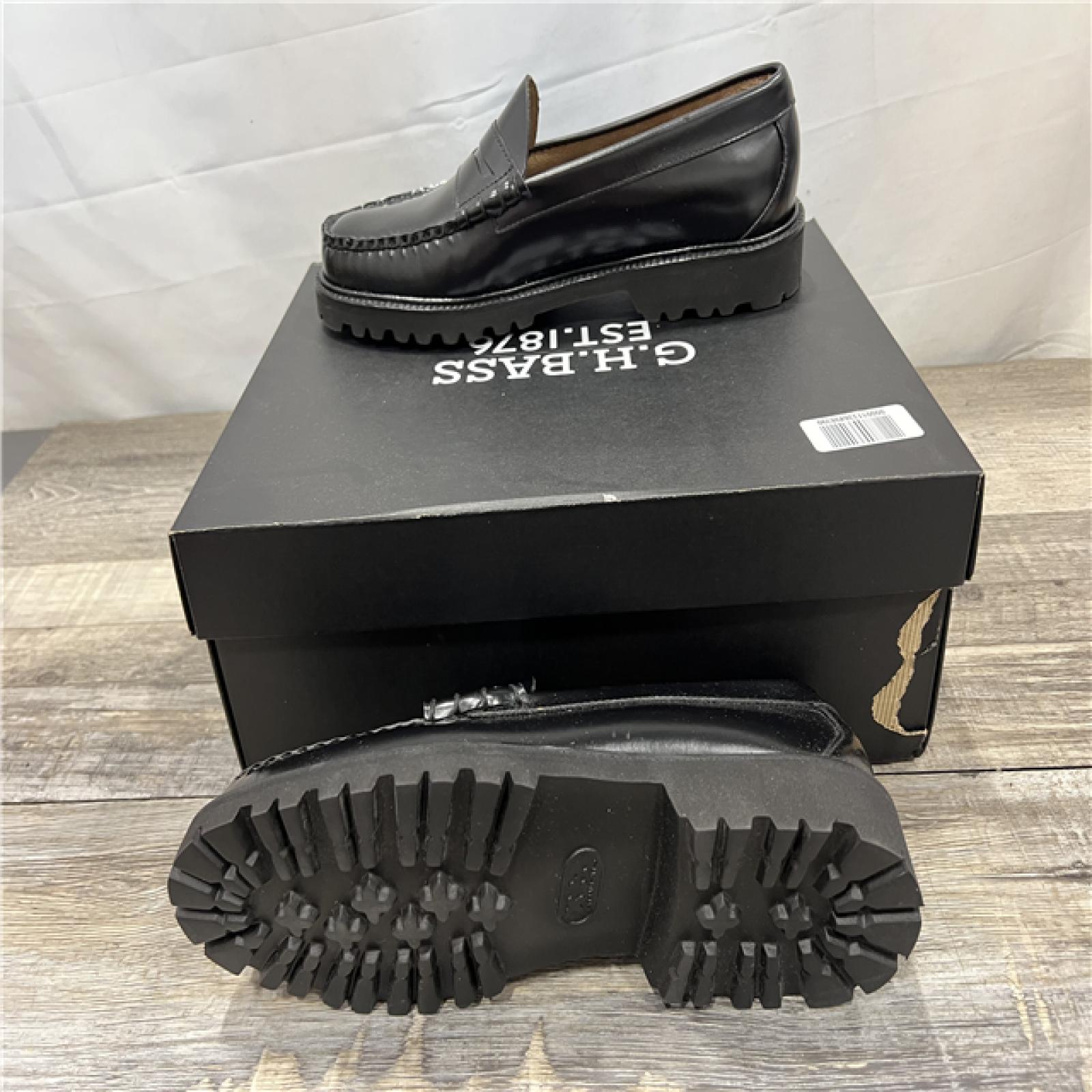 LIKE NEW G.h.bass Men's Larson Lug Weejuns Penny Loafers - Black - SZ 9.5