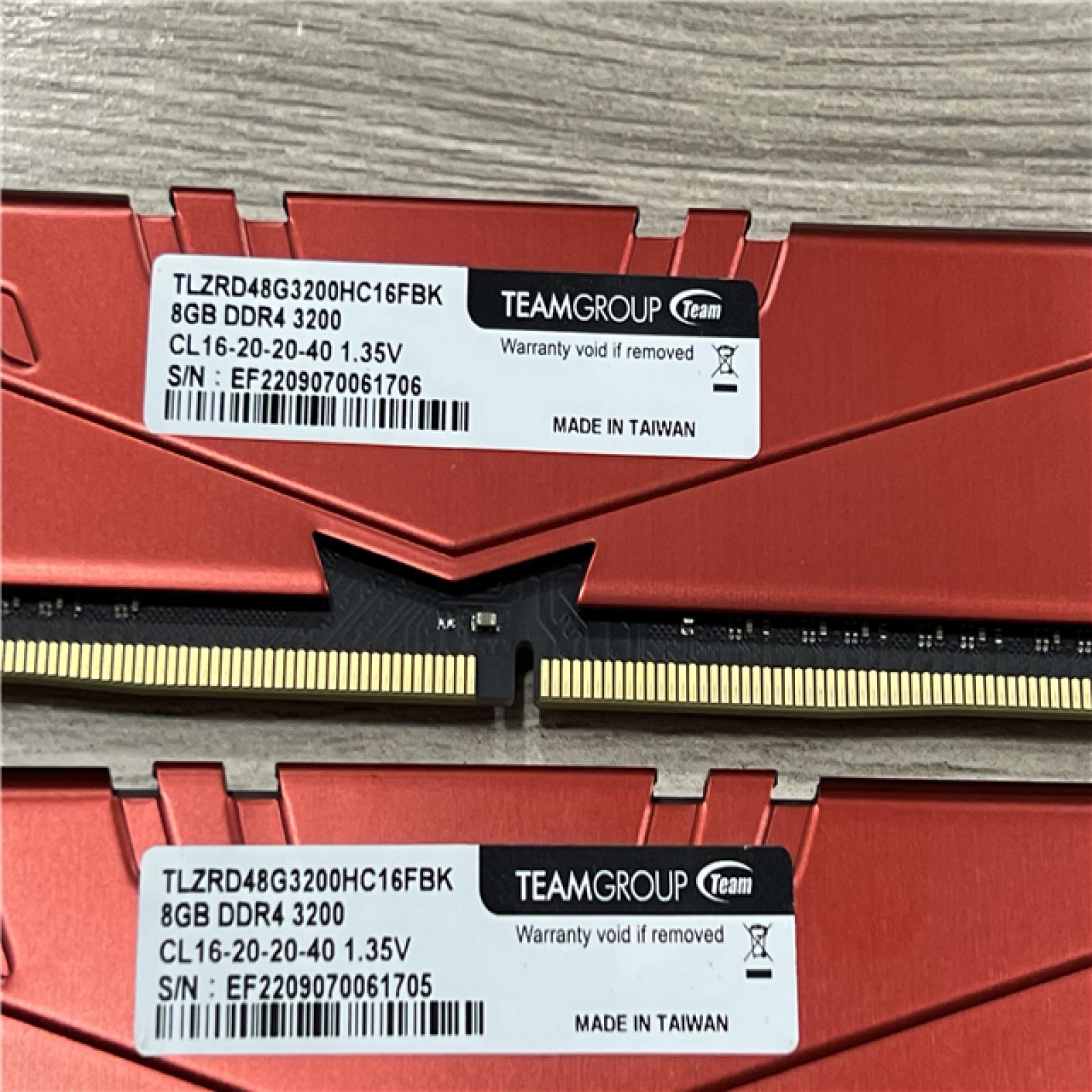 AS-IS Team Group T-Force Vulcan Z DDR4 16GB (2x8GB) 3200MHz
