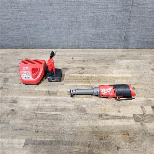 HOUSTON LOCATION - AS-IS Milwaukee 2569-20 12V Cordless 3/8  Extended Reach High Speed Ratchet W/ BATTERY & CHARGER