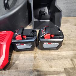 HOUSTON LOCATION - AS-IS Milwaukee M18 FUEL Brushless Cordless 21 in. Walk Behind Dual Battery Self-Propelled Mower Kit W/ (2) HD12.0 BATTERY & RAPID CHARGER