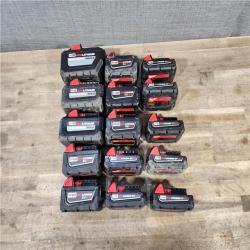 HOUSTON LOCATION - AS-IS MILWAUKEE BATTERY PACK QTY - 15