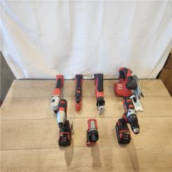 AS-IS- M18 18-Volt Lithium-Ion Cordless Combo Kit 7-Tool with 2-Batteries  Charger and Tool Bag