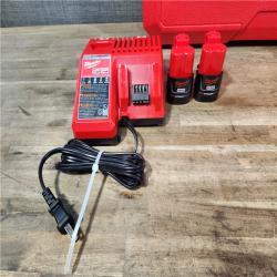 HOUSTON LOCATION - AS-IS Milwaukee M12 12-Volt Lithium-Ion Cordless HammerVac Universal Dust Extractor Kit W/(2) Batteries  Charger & Case