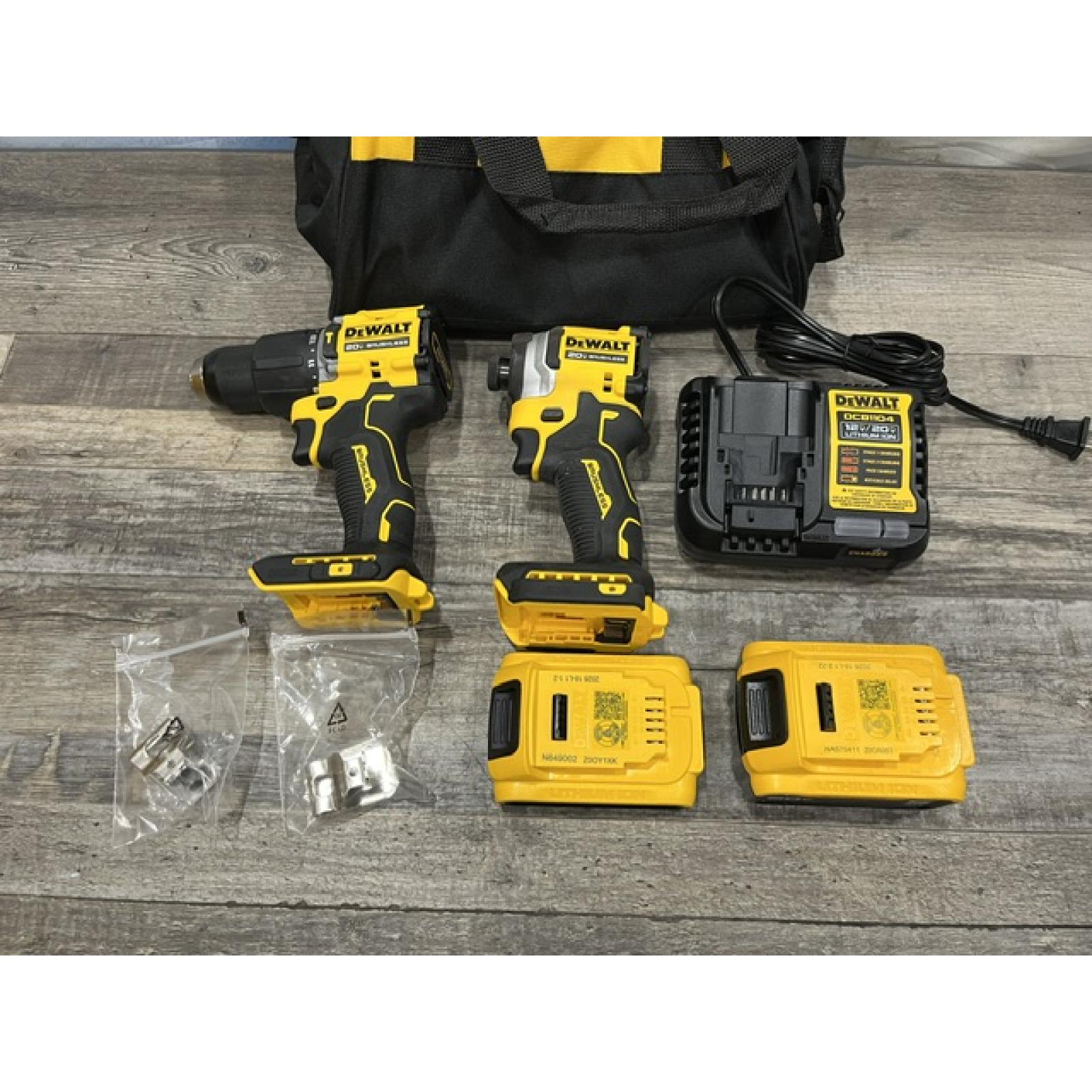 AS-IS DEWALT ATOMIC 20V MAX Lithium-Ion Cordless 2-Tool Combo Kit