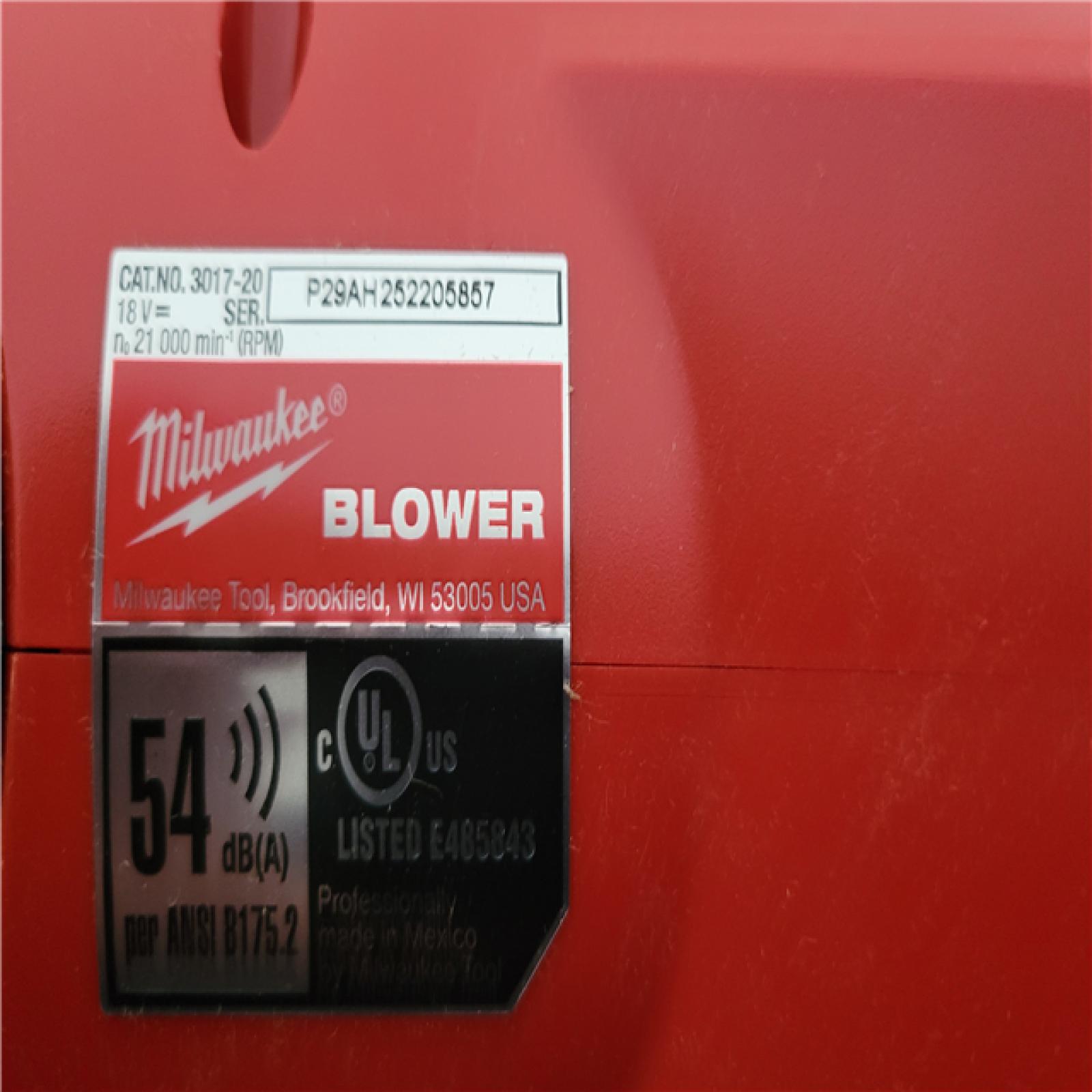 California AS-IS Milwaukee Blower (Tool Only)