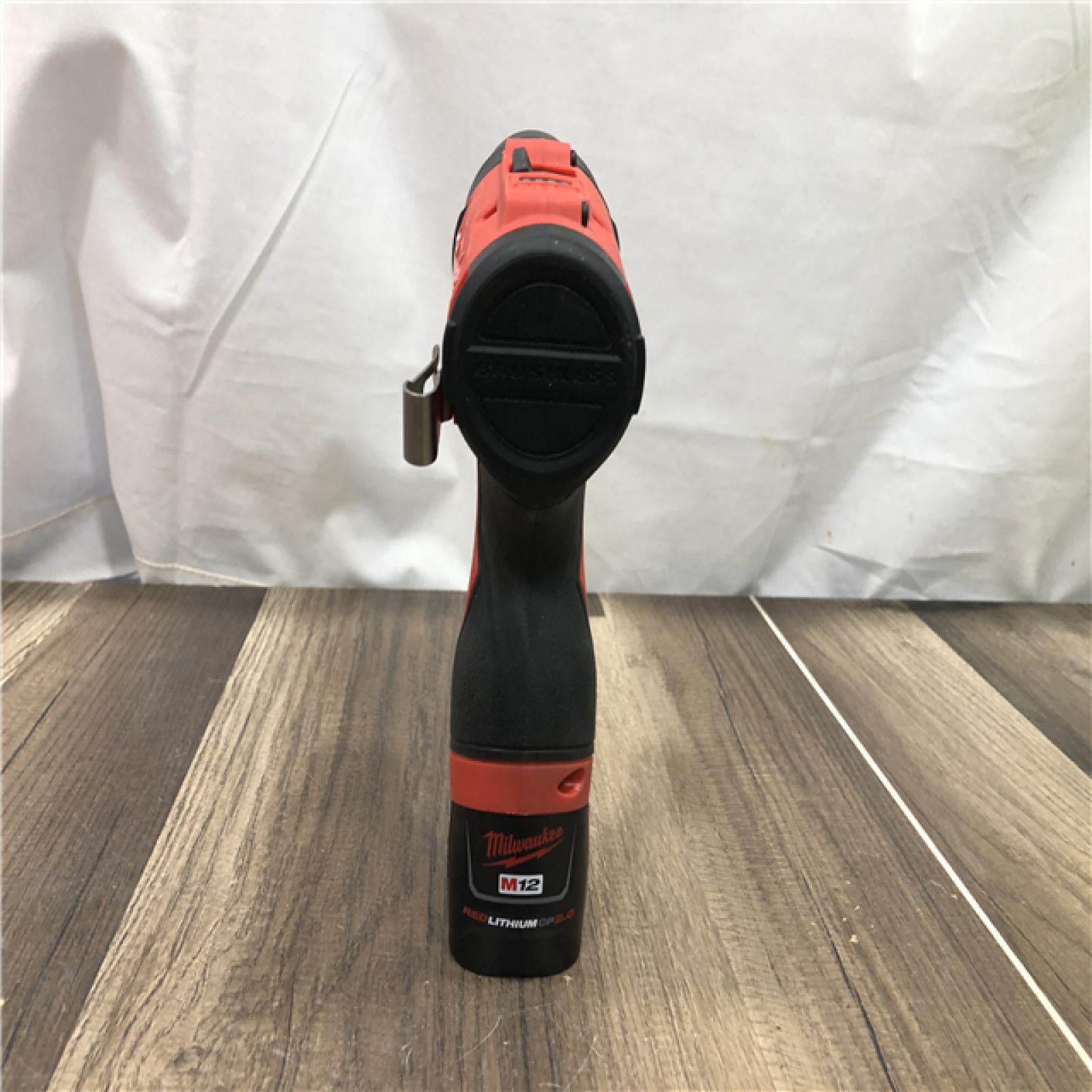 AS-IS Milwaukee 12-Volt Lithium-Ion Brushless Cordless Subcompact Brushless Drill Driver Kit