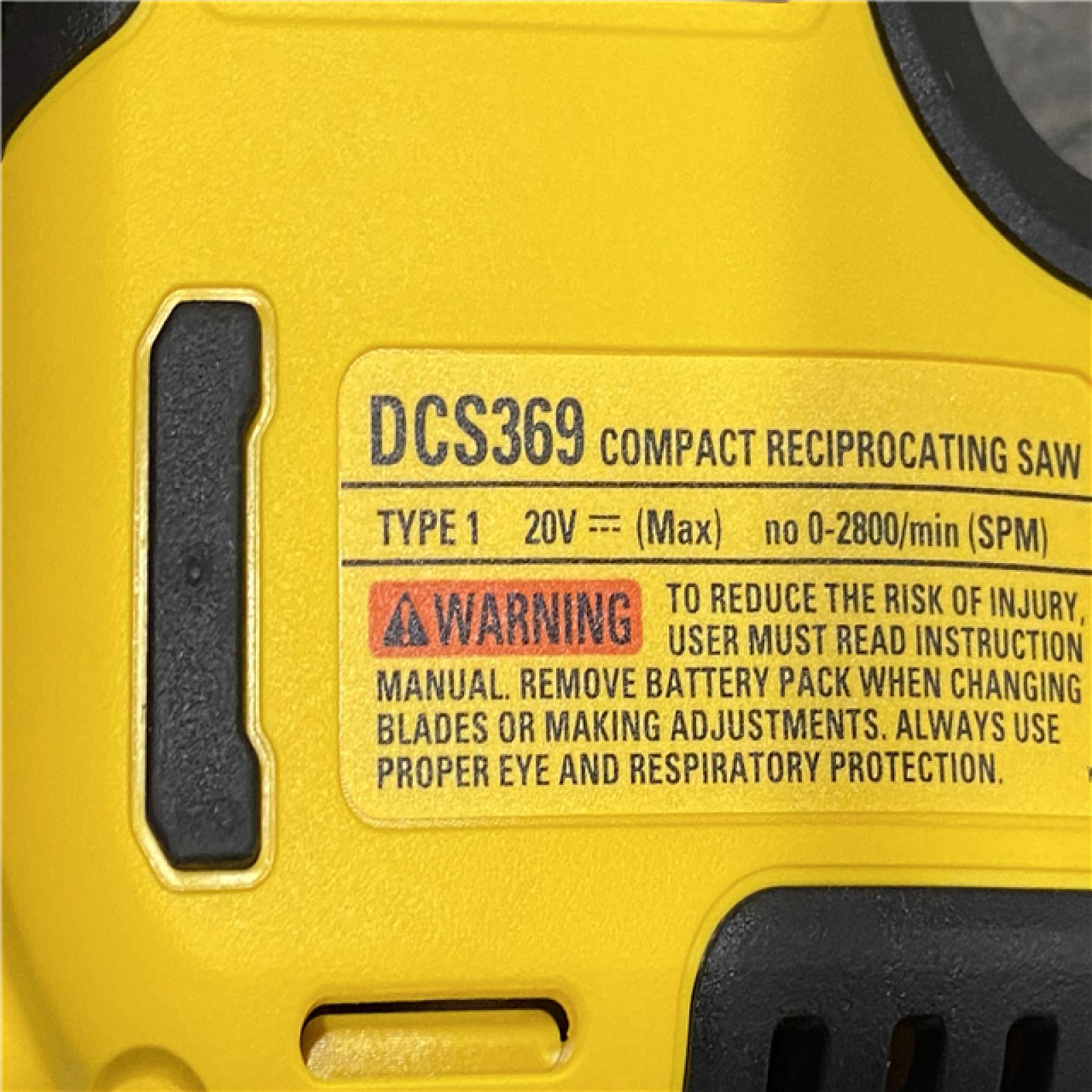 AS-IS DEWALT ATOMIC 20V MAX Cordless Brushless Compact Reciprocating Saw (Tool Only)