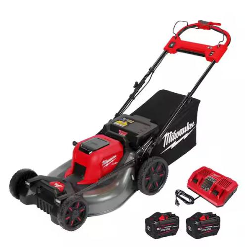 NEW!- Milwaukee M18 FUEL 21 Self-Propelled Dual Battery Mower Kit w/ (2) 12 Ah Forge Batteries & Dual Bay Rapid Charger