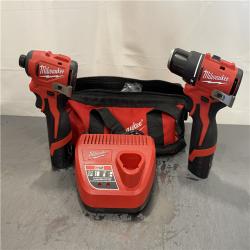 AS-IS - Milwaukee M12 12-Volt Lithium-Ion Brushless Cordless Subcompact Drill and Impact Driver Combo Kit