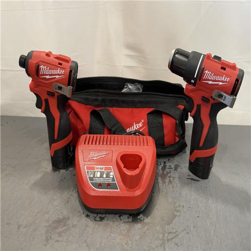 AS-IS - Milwaukee M12 12-Volt Lithium-Ion Brushless Cordless Subcompact Drill and Impact Driver Combo Kit