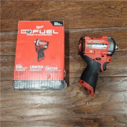 AS-IS Milwaukee M12 FUEL 12V Lithium-Ion Brushless Cordless Stubby 1/2 in. Impact Wrench (Tool-Only)