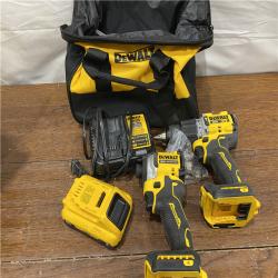 AS-IS DEWALT 20V MAX XR Hammer Drill and ATOMIC Impact Driver 2 Tool Cordless Combo Kit with (2) 4.0Ah Batteries, Charger, and Bag