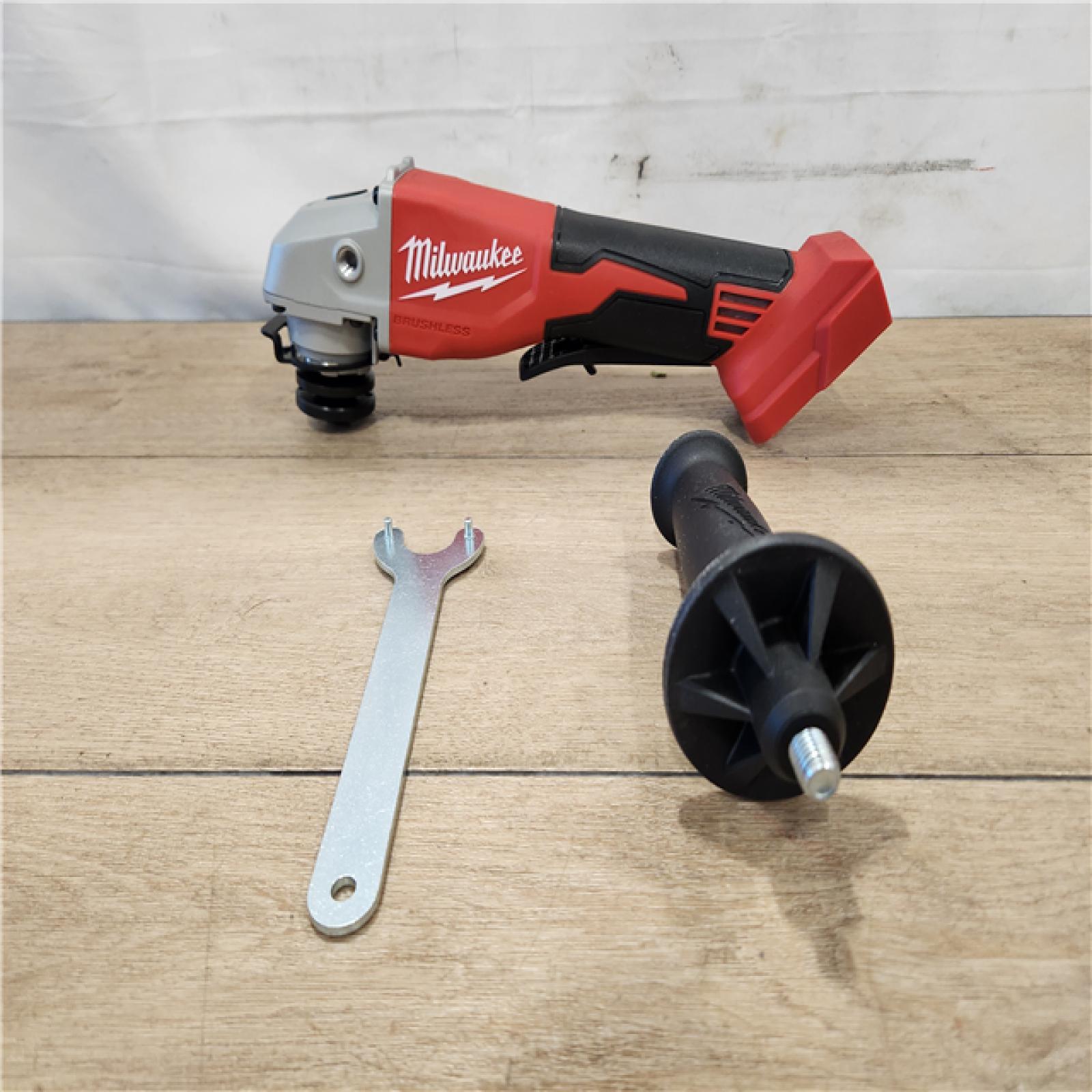 AS-IS- Milwaukee 18V Lithium-Ion Brushless Cordless 4-1/2 in./5 in. Grinder w/Paddle Switch (Tool-Only)