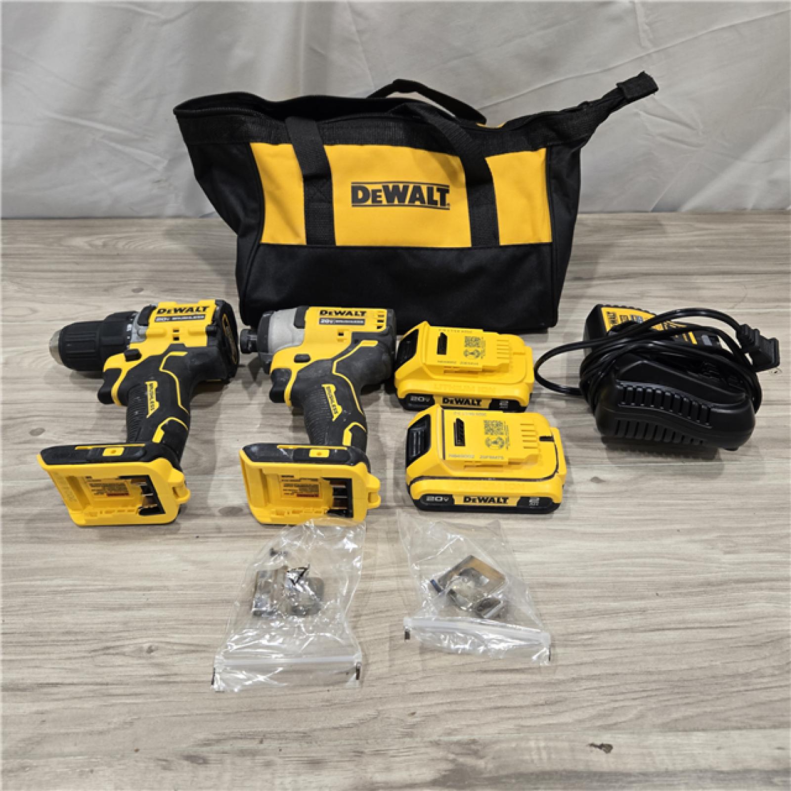 AS-IS Dewalt DCK225D2 20V MAX ATOMIC Compact Cordless Drill Driver and Impact Driver Combo Kit