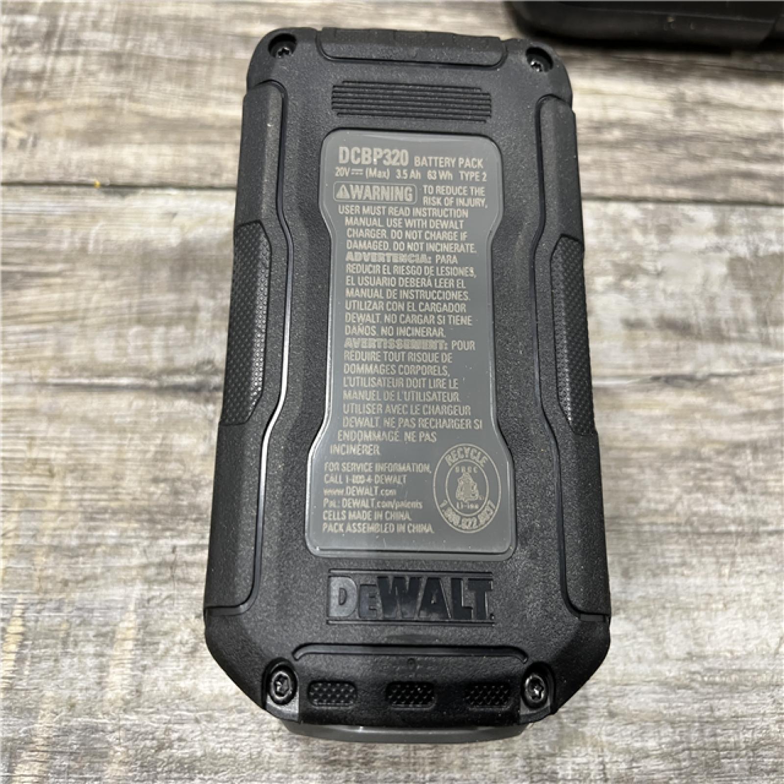 AS-IS DEWALT 20V MAX XR POWERSTACK Lithium-Ion Battery Starter Kit with 3.5Ah Battery and Charger