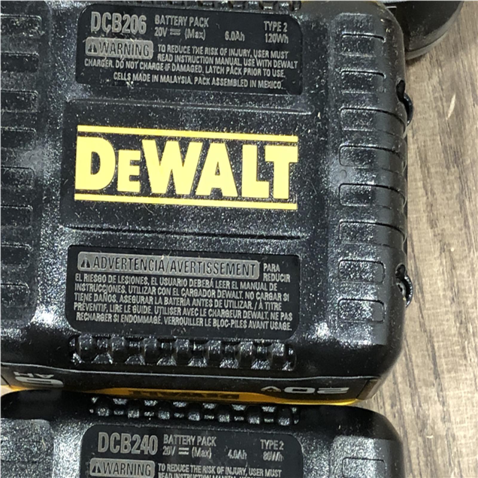AS-IS DEWALT 20V MAX Lithium-Ion 6.0Ah and 4.0Ah Battery and Charger Starter Kit