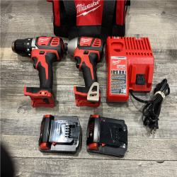 AS-IS Milwaukee 18V Lithium-Ion Cordless Drill Driver/Impact Driver Combo Kit