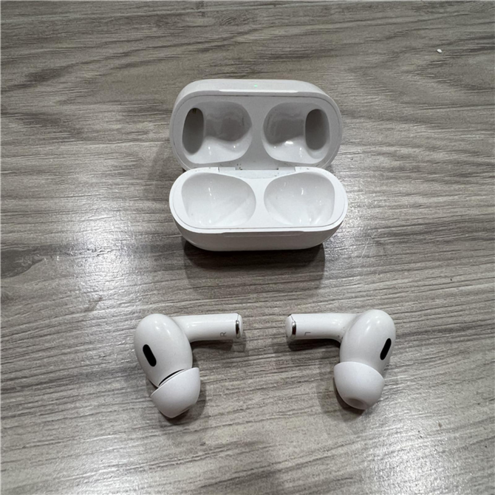 AS-IS Apple AirPods Pro (2nd Generation) with the USB-C MagSafe Charging Case