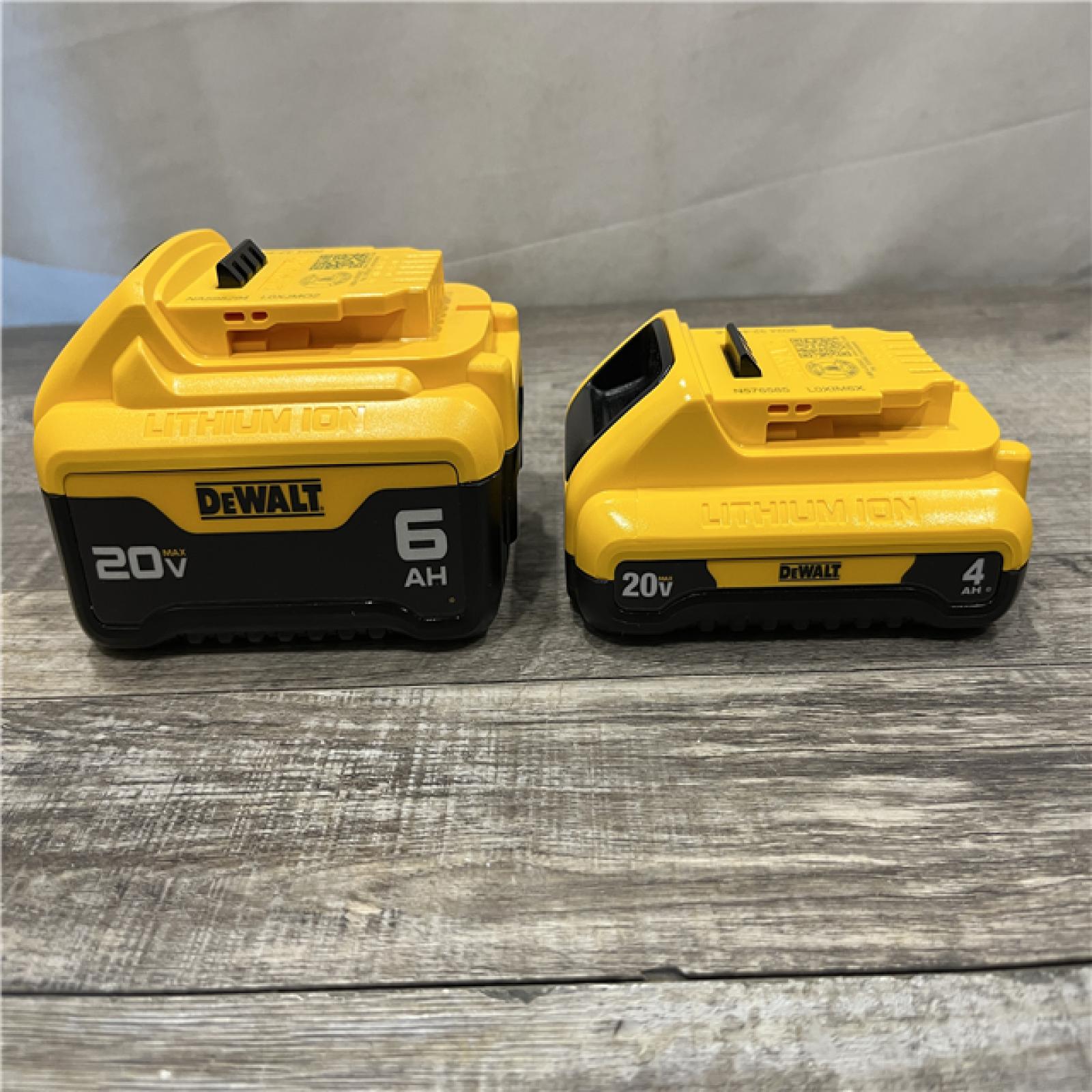 AS-IS DEWALT 20V MAX Lithium-Ion 6.0Ah and 4.0Ah Battery and Charger Starter Kit