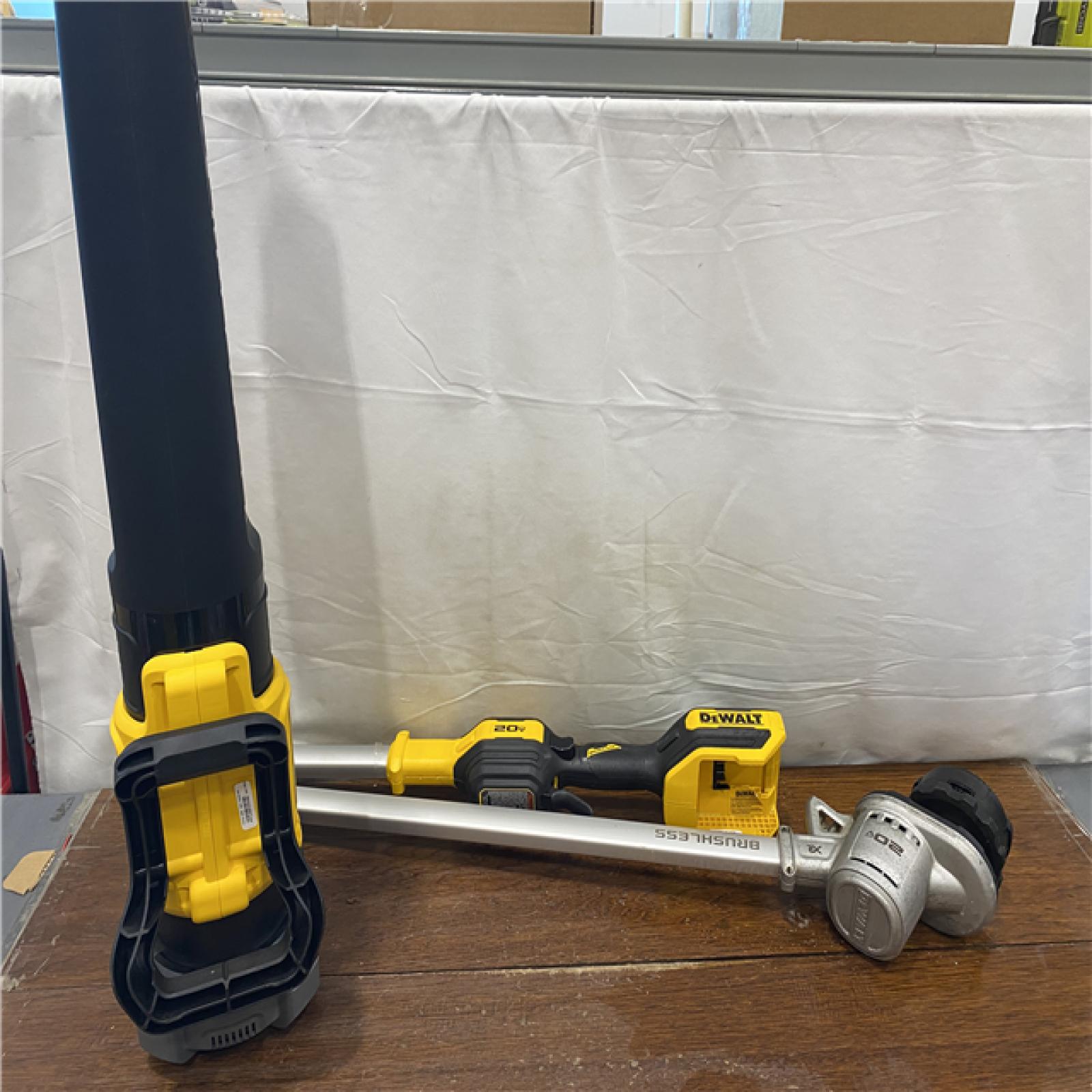 AS-IS 20V MAX Cordless Battery Powered String Trimmer & Blower Combo Kit with (1) 4 Ah Battery & Charger