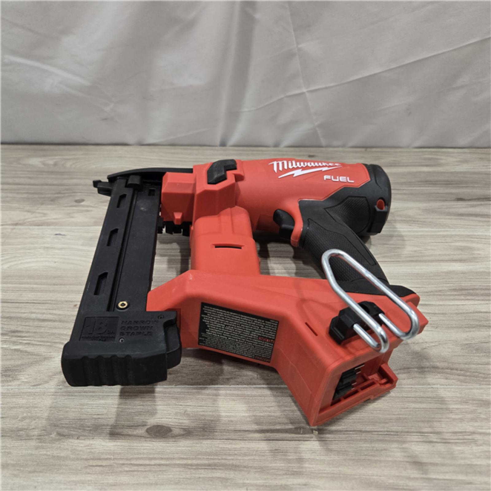 AS-IS MILWAUKEE FUEL 18V Cordless 18-Gauge 1/4 in. Narrow Crown Stapler (Tool-Only)