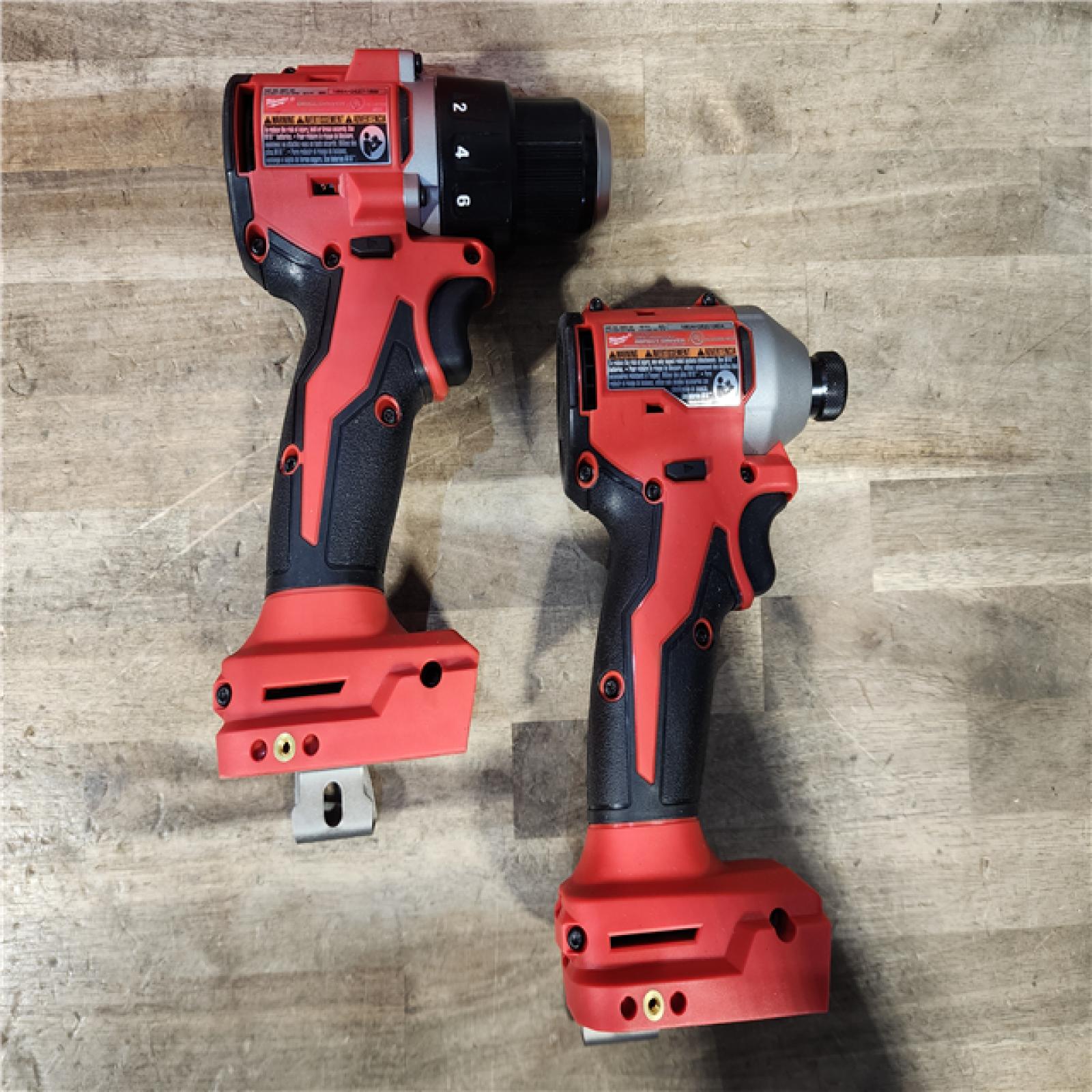 HOUSTON LOCATION - AS-IS Milwaukee M18 18V Lithium-Ion Brushless Cordless Compact Drill/Impact Combo Kit (2-Tool) W/(2) 2.0 Ah Batteries  Charger & Bag