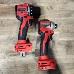 HOUSTON LOCATION - AS-IS Milwaukee M18 18V Lithium-Ion Brushless Cordless Compact Drill/Impact Combo Kit (2-Tool) W/(2) 2.0 Ah Batteries  Charger & Bag