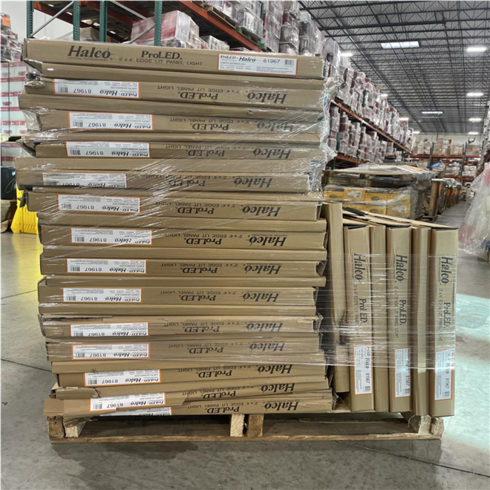 DALLAS LOCATION- AS-IS HOME HALCO 2 ft. x 4 ft 128-Watt Flat LED Panel Cool White 4000k (33 UNITS)