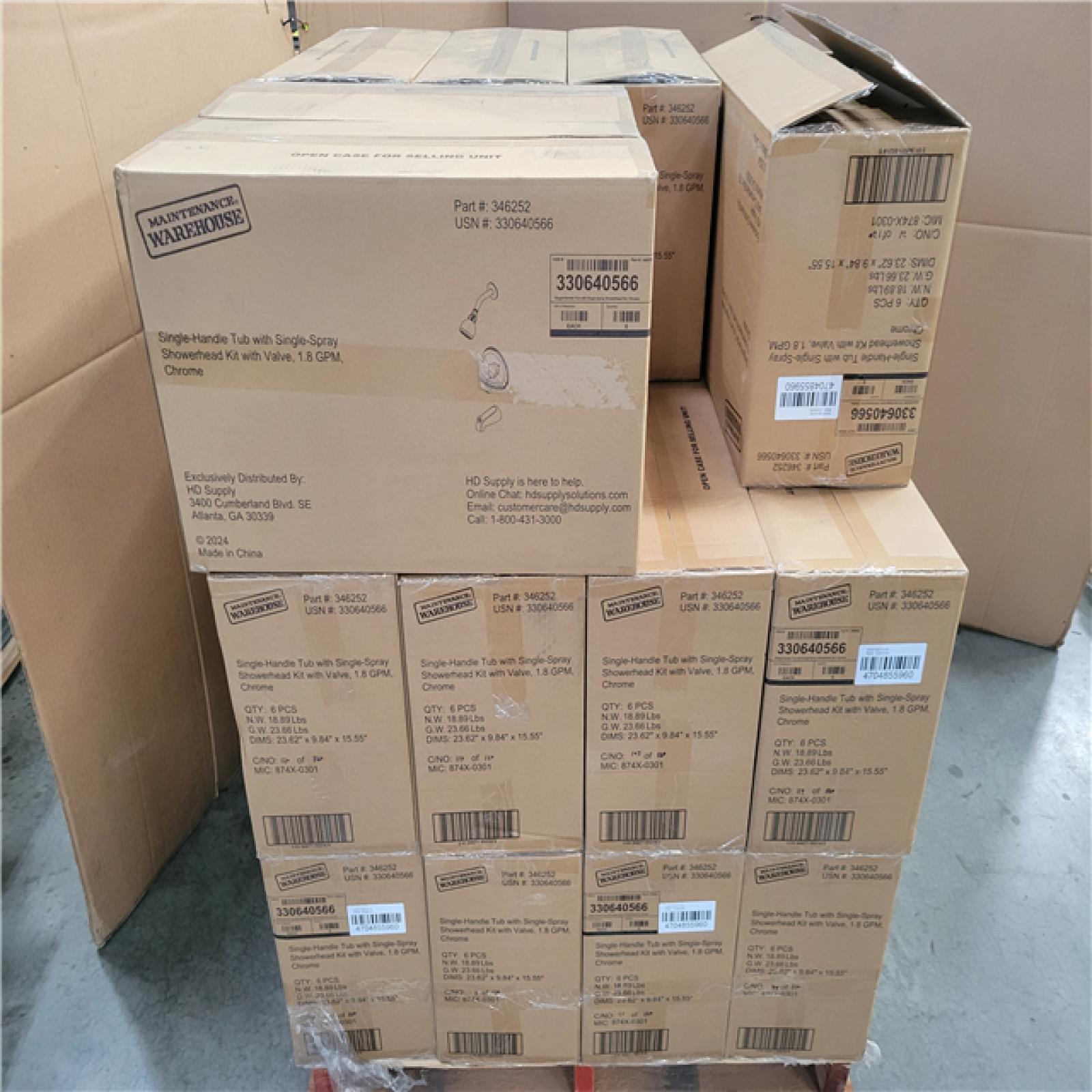CALIFORNIA NEW SINGLE-HANDLE TUB WITH SINGLE SPRAY SHOEERHEAD KIT WITH VALVE PALLET