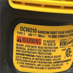 AS-IS DEWALT 20V MAX XR Cordless Brushless 5 in. Random Orbital Sander Kit