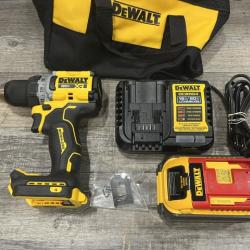 AS-IS DEWALT 20V MAX XR Lithium-Ion Brushless Cordless 1/2 in. Drill/Driver Kit