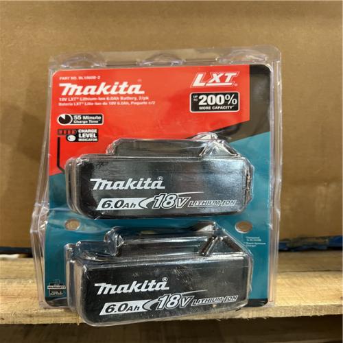 NEW! - Makita 18V LXT Lithium-Ion 6.0 Ah Battery (2-Pack)