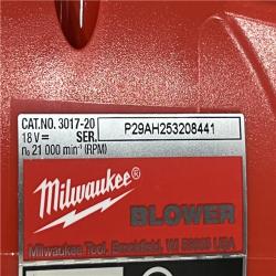AS-IS Milwaukee FUEL 120 MPH 500 CFM 18V Brushless Cordless Battery Powered Leaf Blower Kit