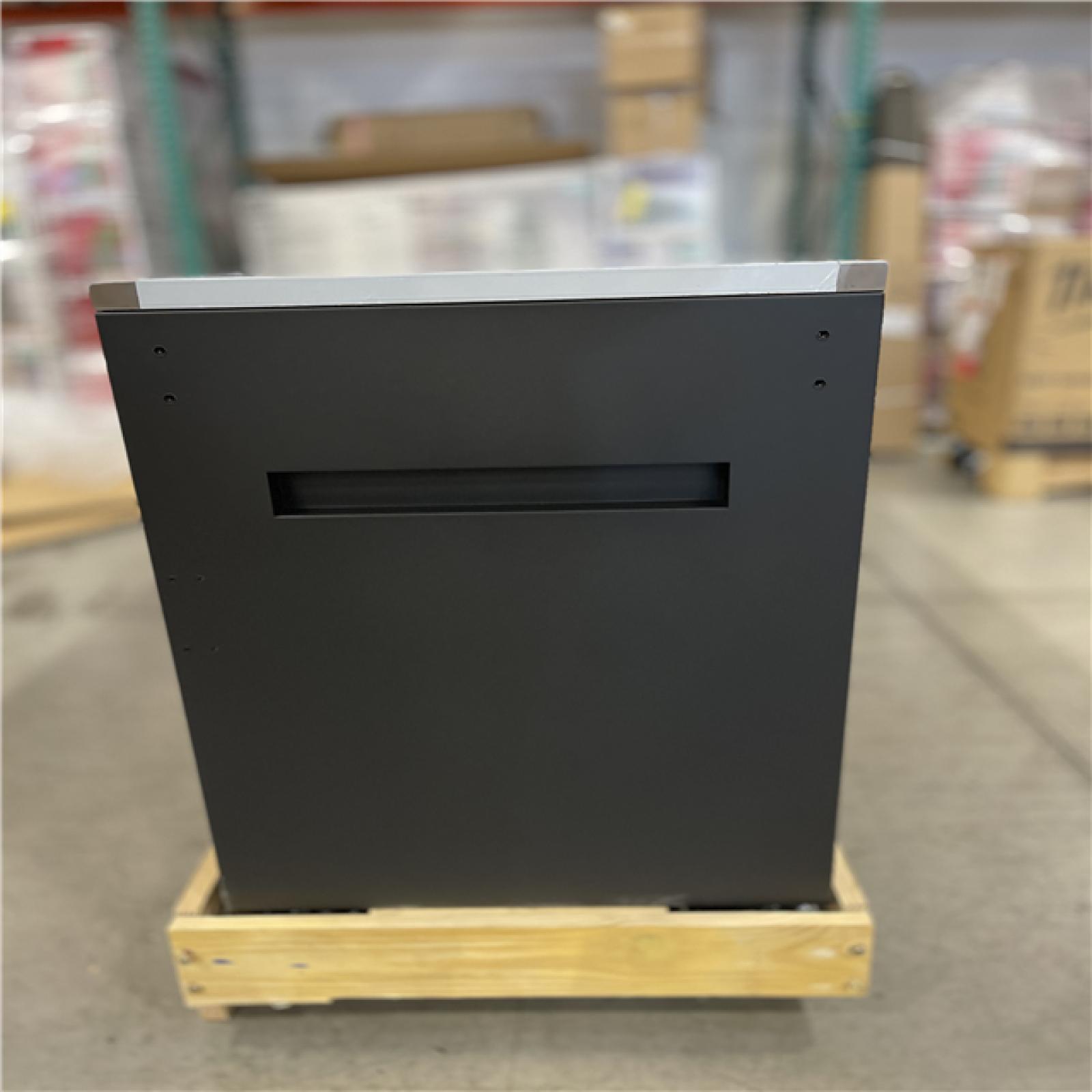 DALLAS LOCATION- AS-IS Husky Tool Storage Heavy Duty 96 in. W x 24 in. D Matte Black Mobile Workbench Cabinet with Stainless Steel Top
