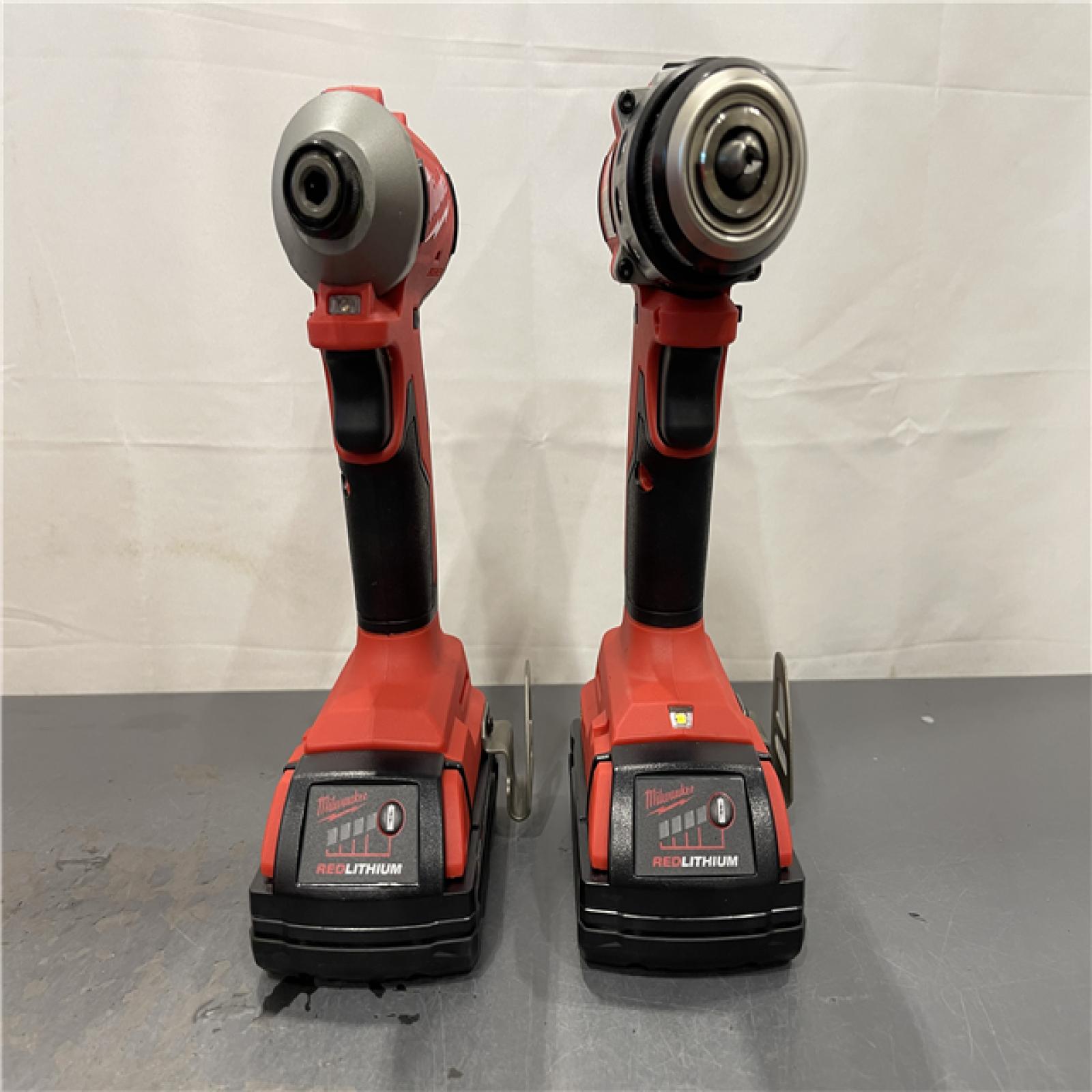 AS-IS - Milwaukee M18 18V Lithium-Ion Brushless Cordless Compact Drill/Impact Combo Kit