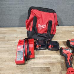 HOUSTON LOCATION - AS - IS Milwaukee 2 Tool Combo Kit W/ (2) Battery & Charger