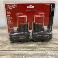 NEW - Milwaukee 12-Volt Lithium-Ion XC Extended Capacity 3.0 Ah Battery Pack (2-Pack)